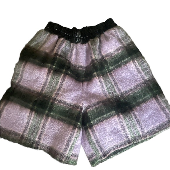 Wool plaid purple shorts” Natasha Zinko”